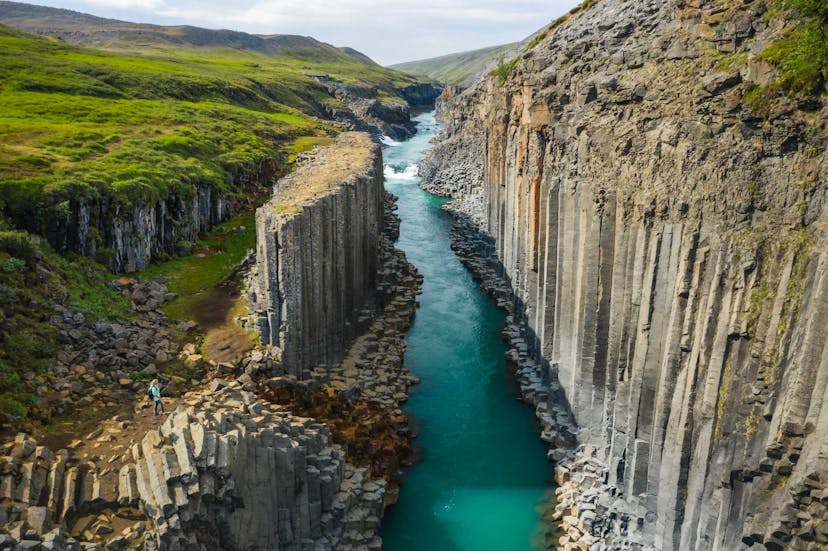 studlagil basalt canyon