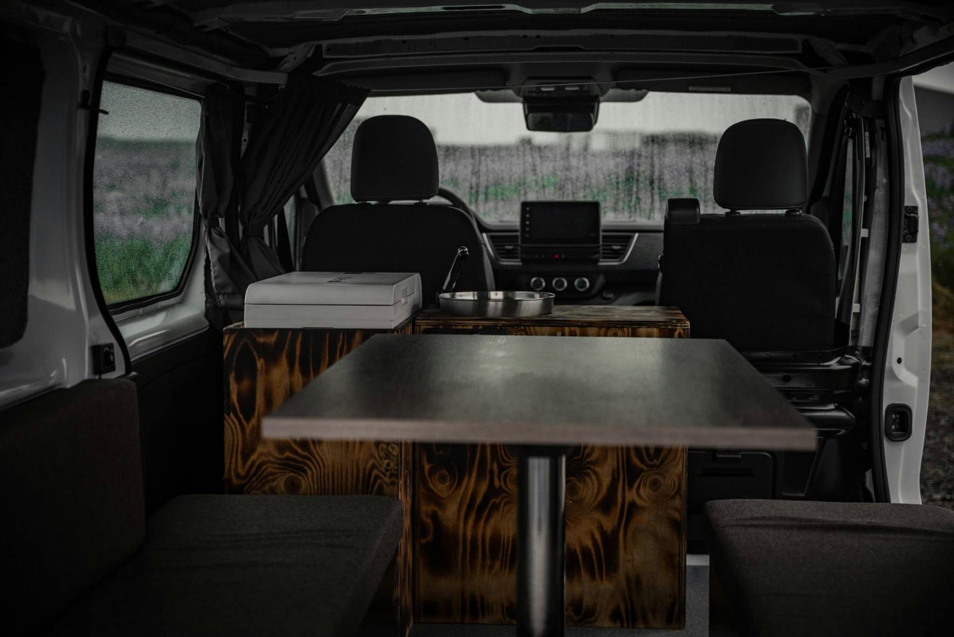 Inside a camper iceland