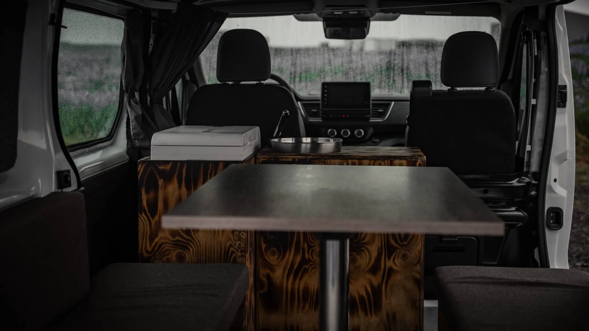 Inside a camper iceland