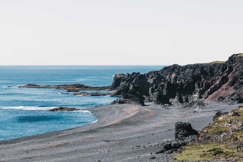 Lava black sand beach Iceland