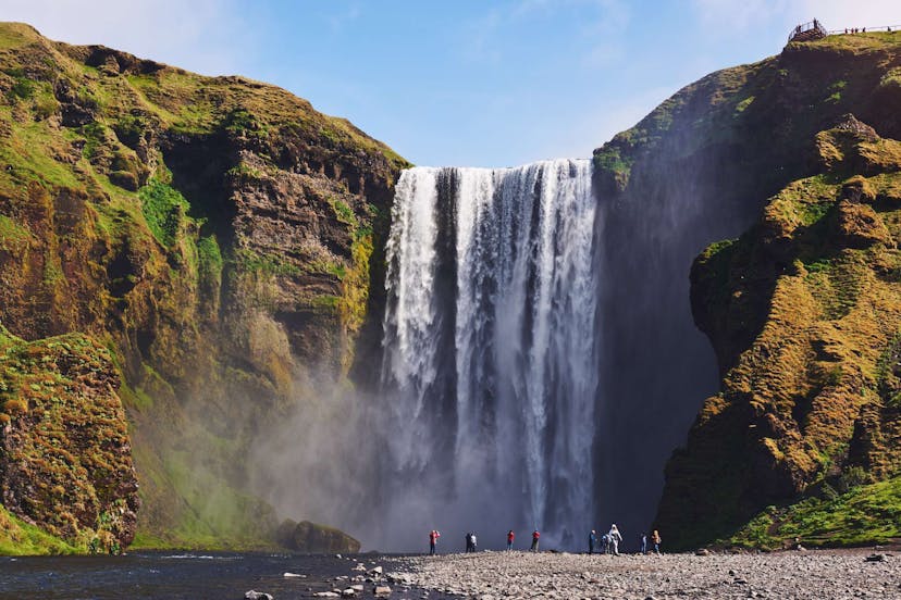 Skógafoss huge waterfall