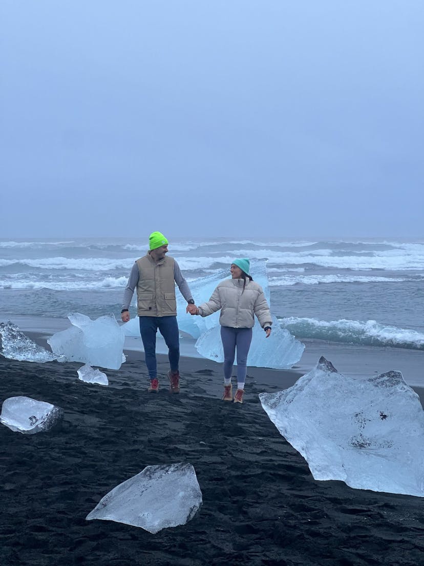 diamond beach walk Iceland