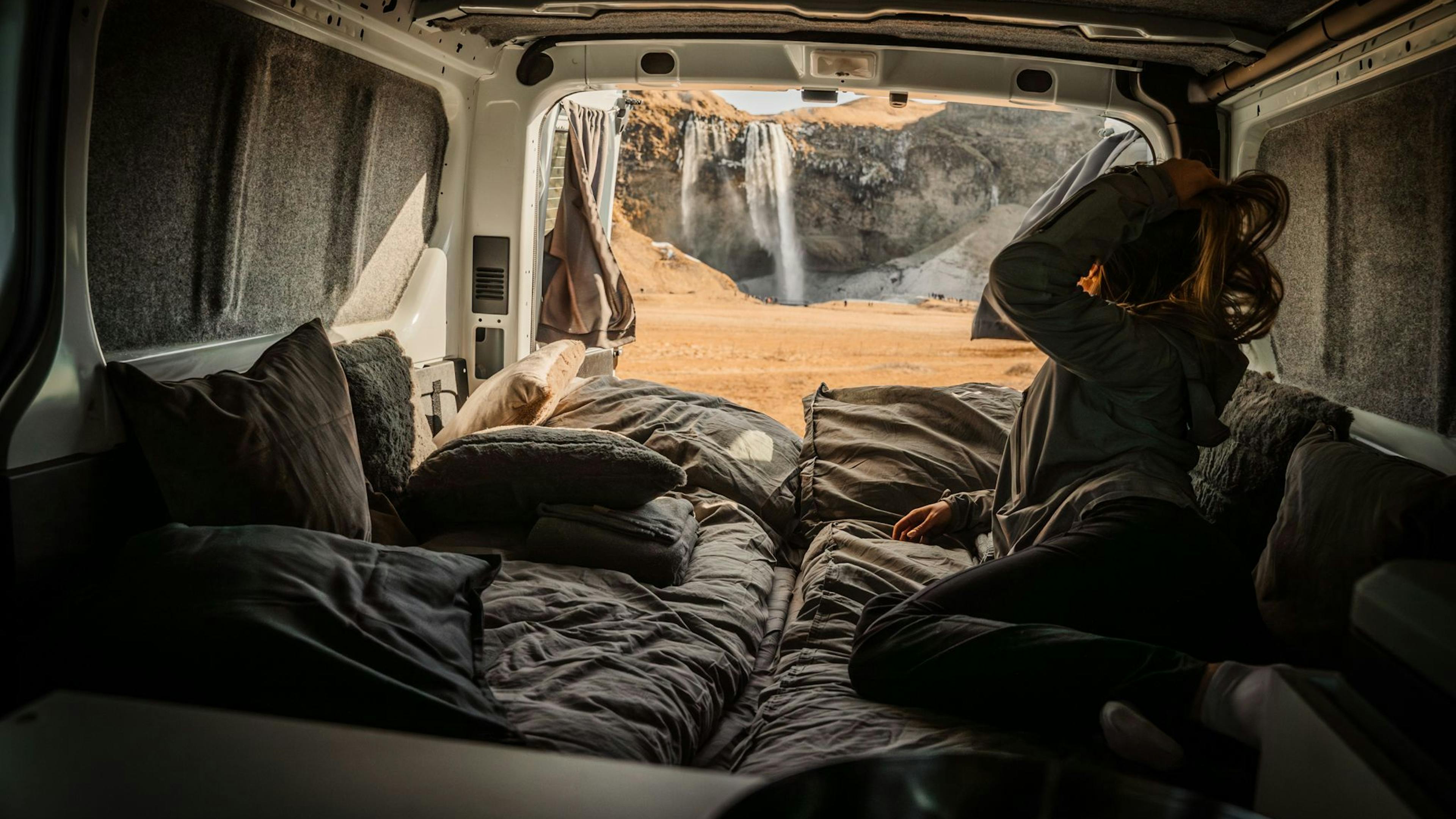 Camping next to Seljalandsfoss