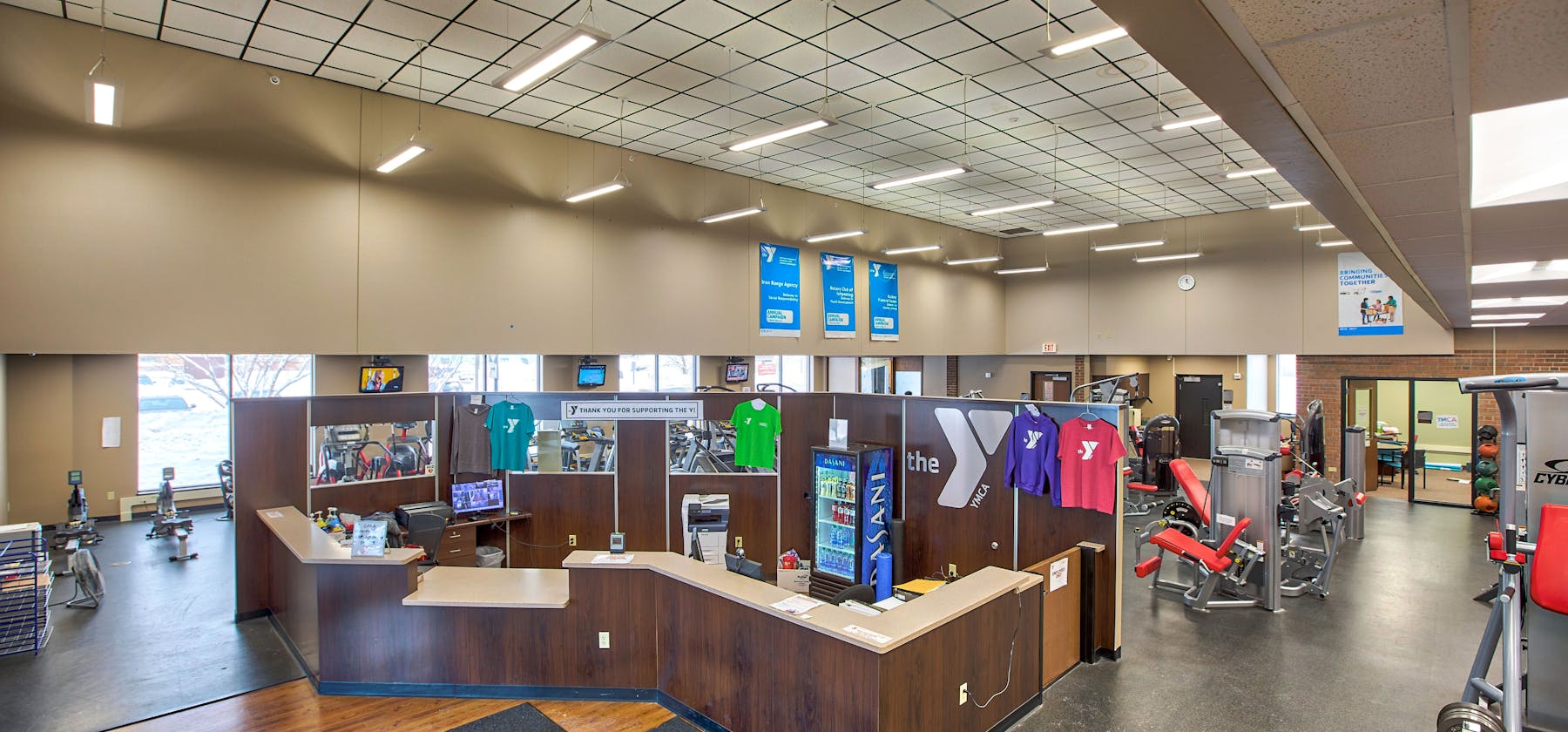 YMCA Negaunee front desk area