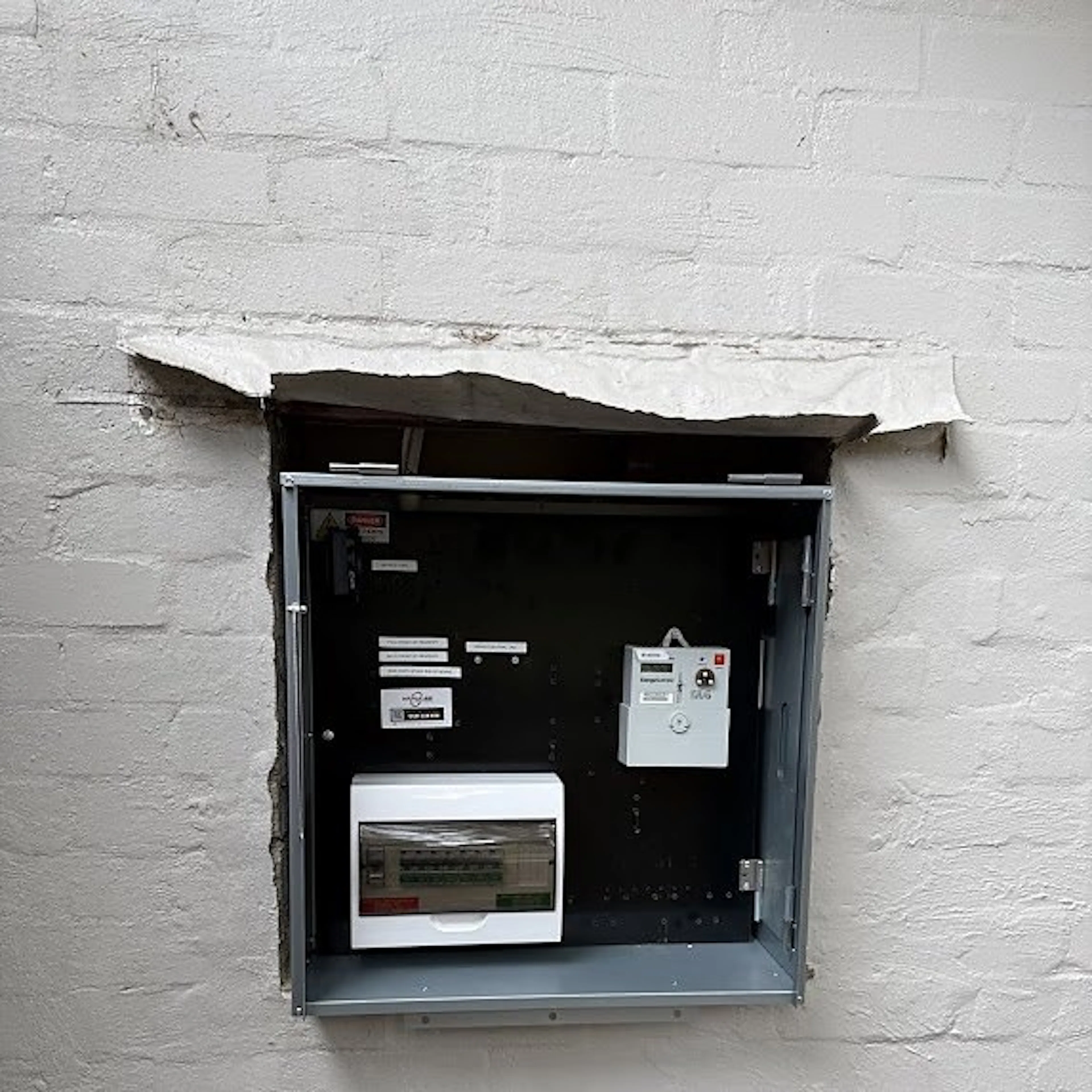 New load centre and meter set into an outside wall, by Impulse Electrical Enterprise