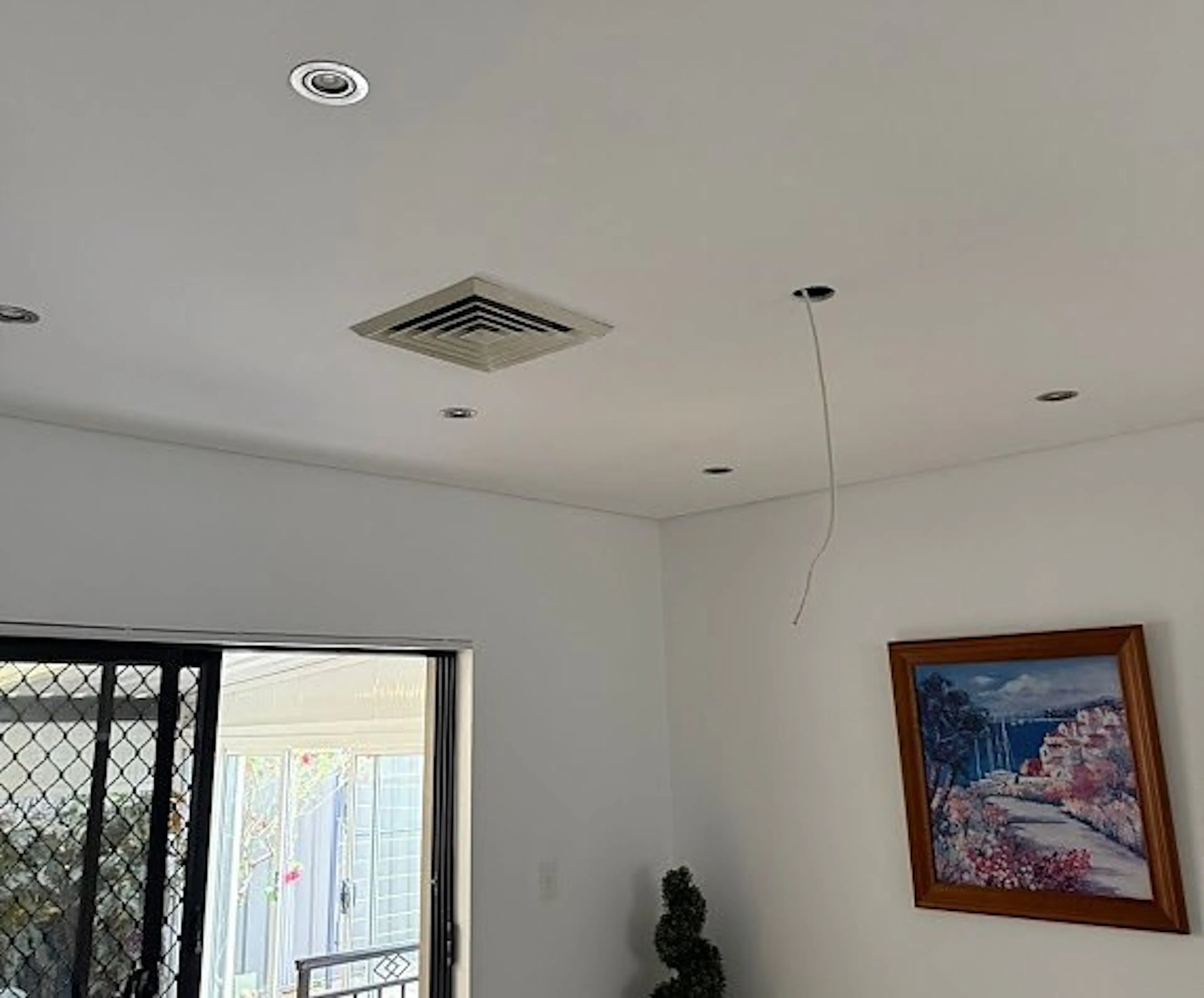 The same room before, with the pendant cable ready, by Impulse Electrical Enterprise