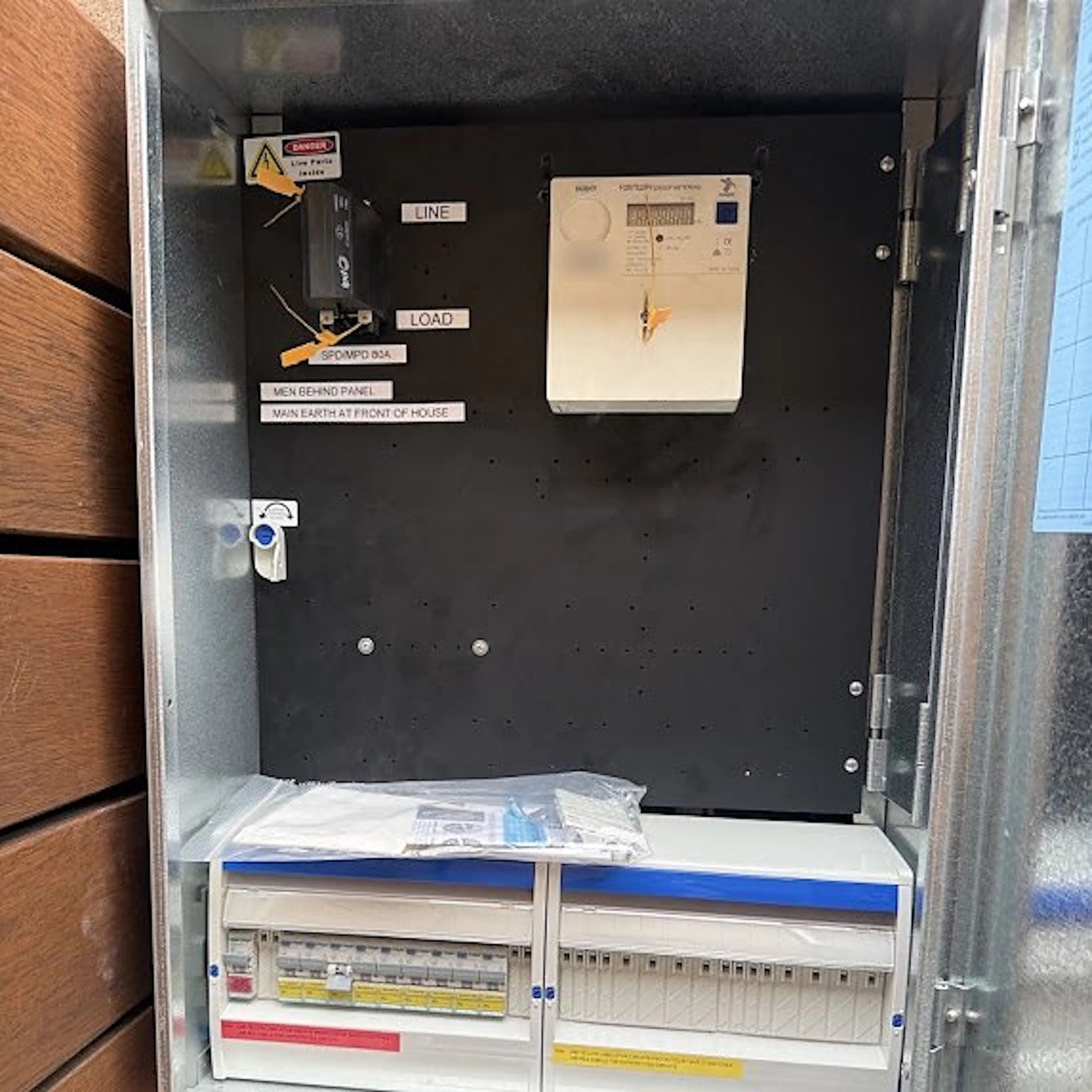 Inside the new switchboard: meter, main switch and safety switches, by Impulse Electrical Enterprise