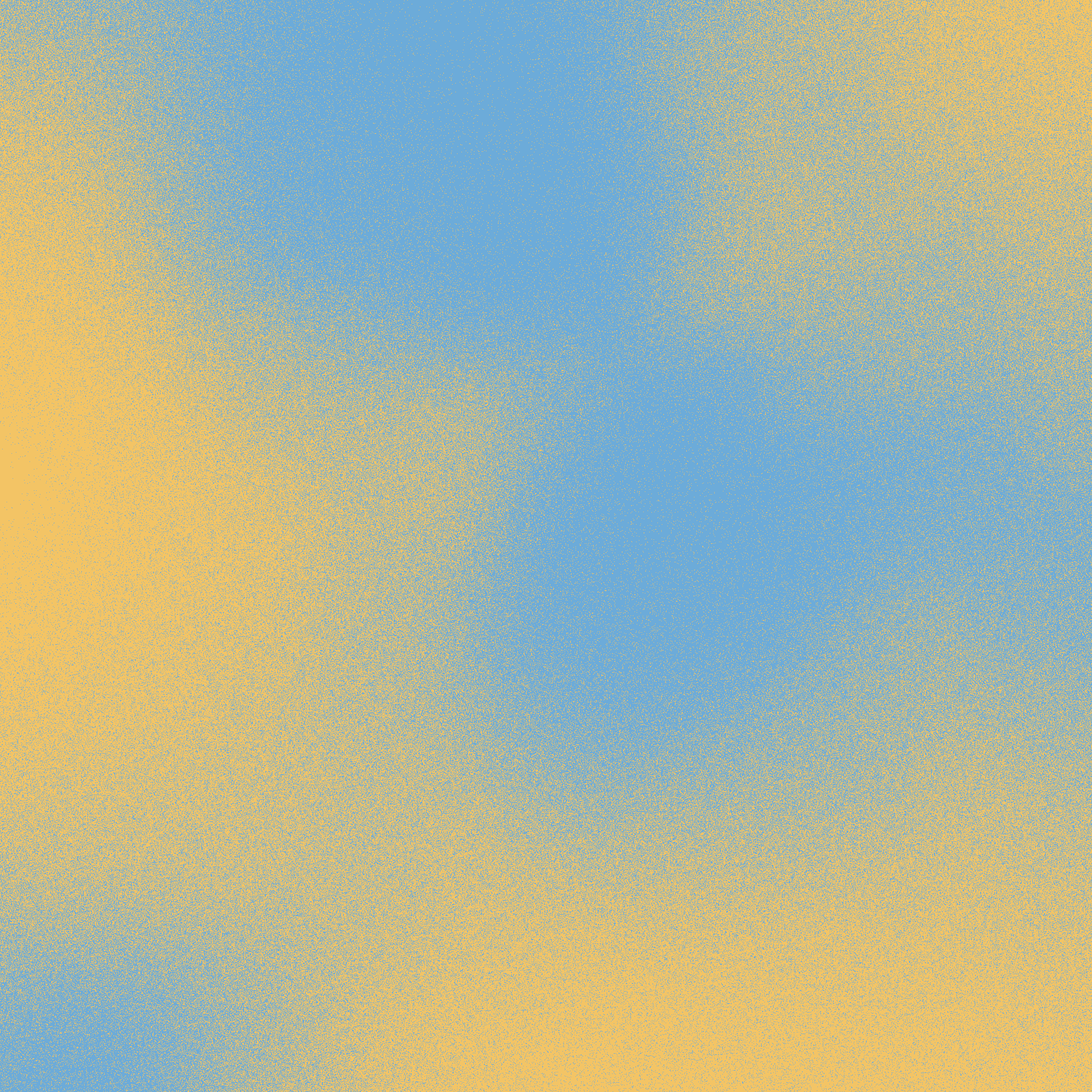 Gradient of blue and yellow