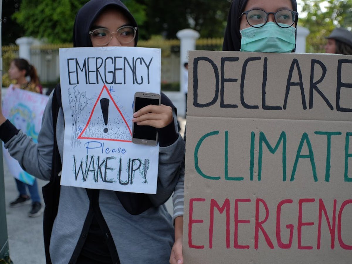 As people across the globe witness and feel the impacts of the climate crisis, they are taking to the streets to demand action. Yogyakarta, Indonesia.
