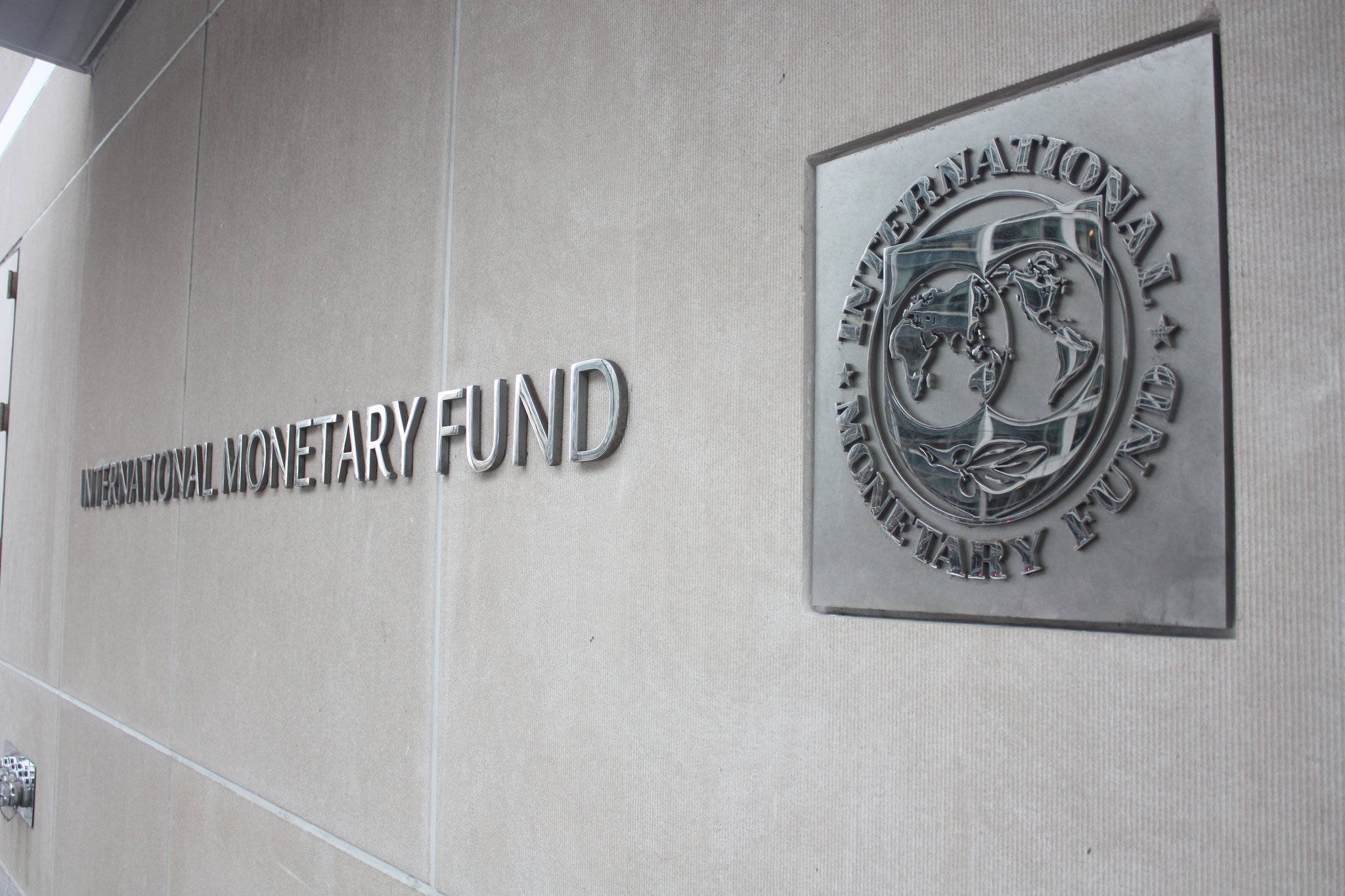 IMF logo on the IMF building
