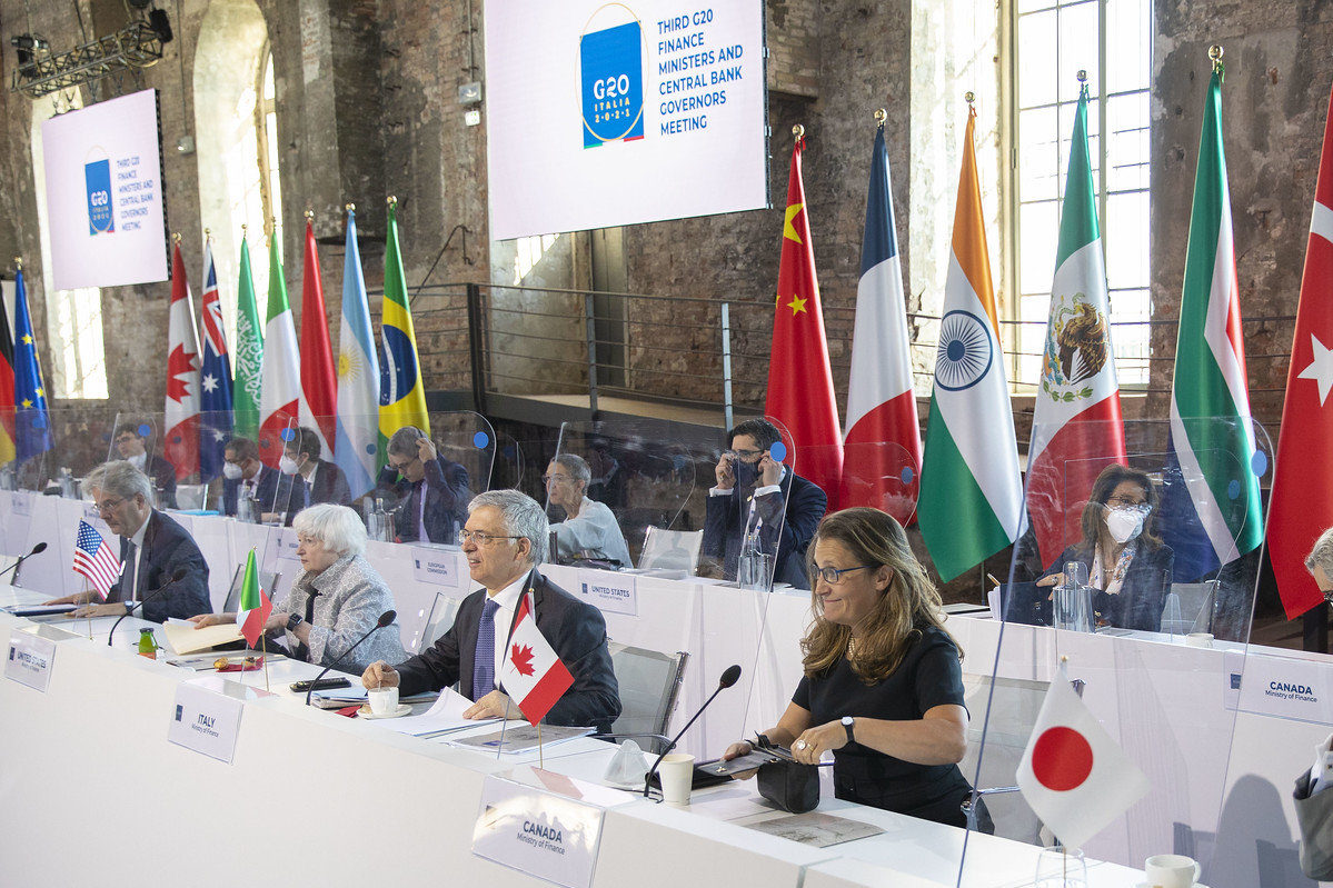 G7 countries, during the G20 Finance Ministers Meeting in Venice Italy.