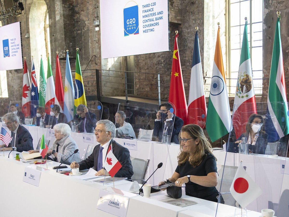 G7 countries, during the G20 Finance Ministers Meeting in Venice Italy.