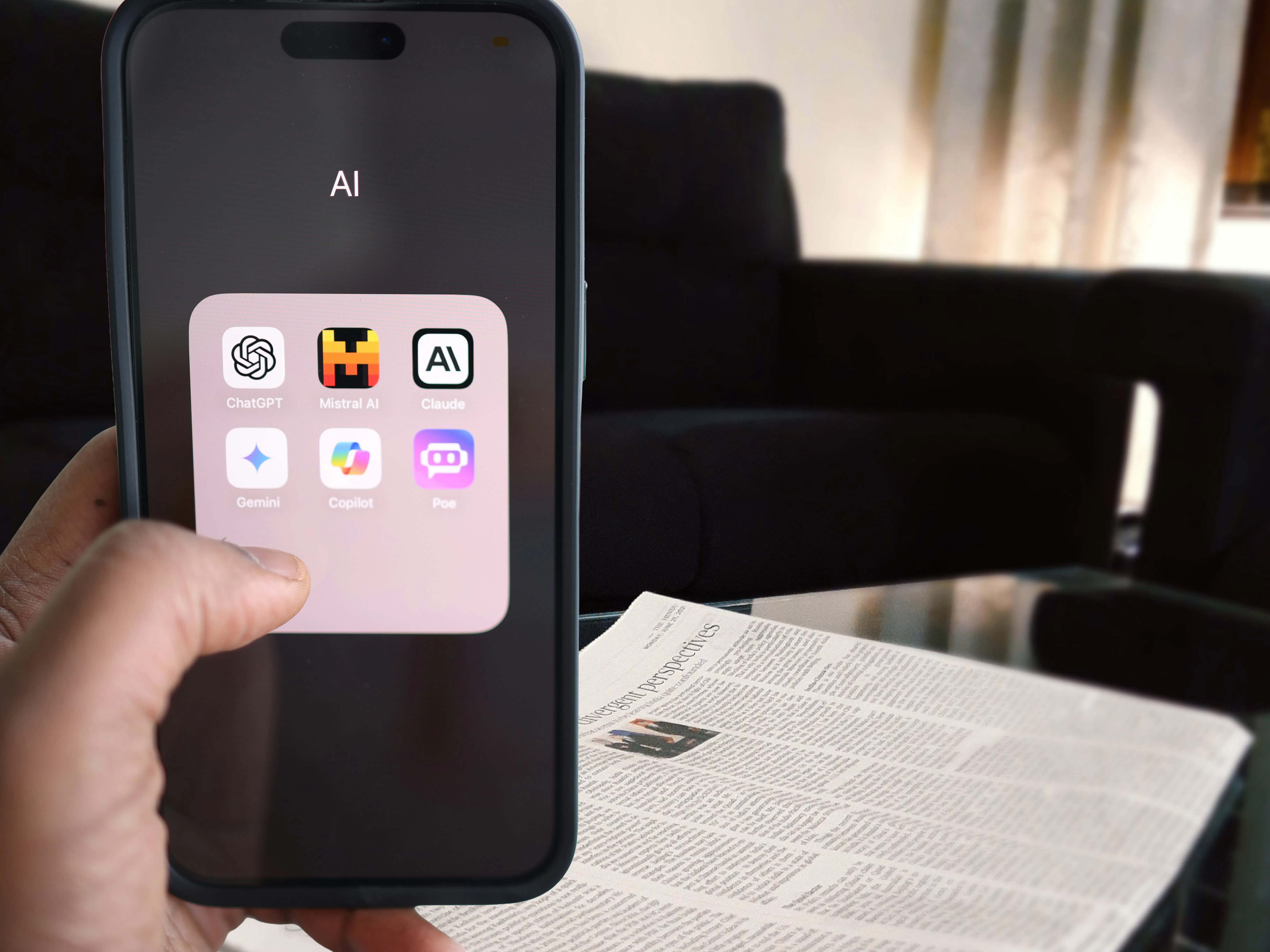 AI apps on a smartphone