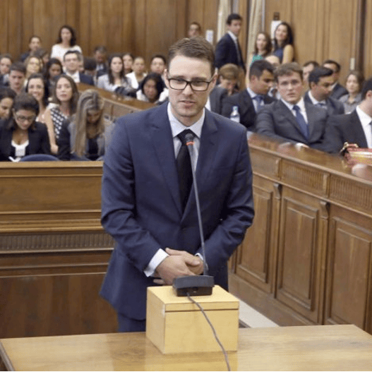 Jean Vilbert in the courtroom