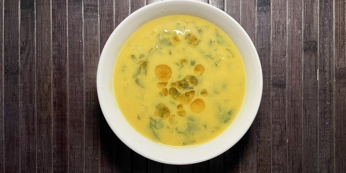 Palak Kadhi (Spinach, Yogurt and Gram Flour Curry)