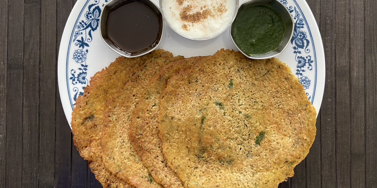 Moong Daal Cheela (Moong Lentil Crepe)