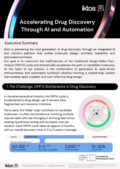 White paper cover: AI Orchestration in Drug Discovery: from de novo Design to Automated Synthesis