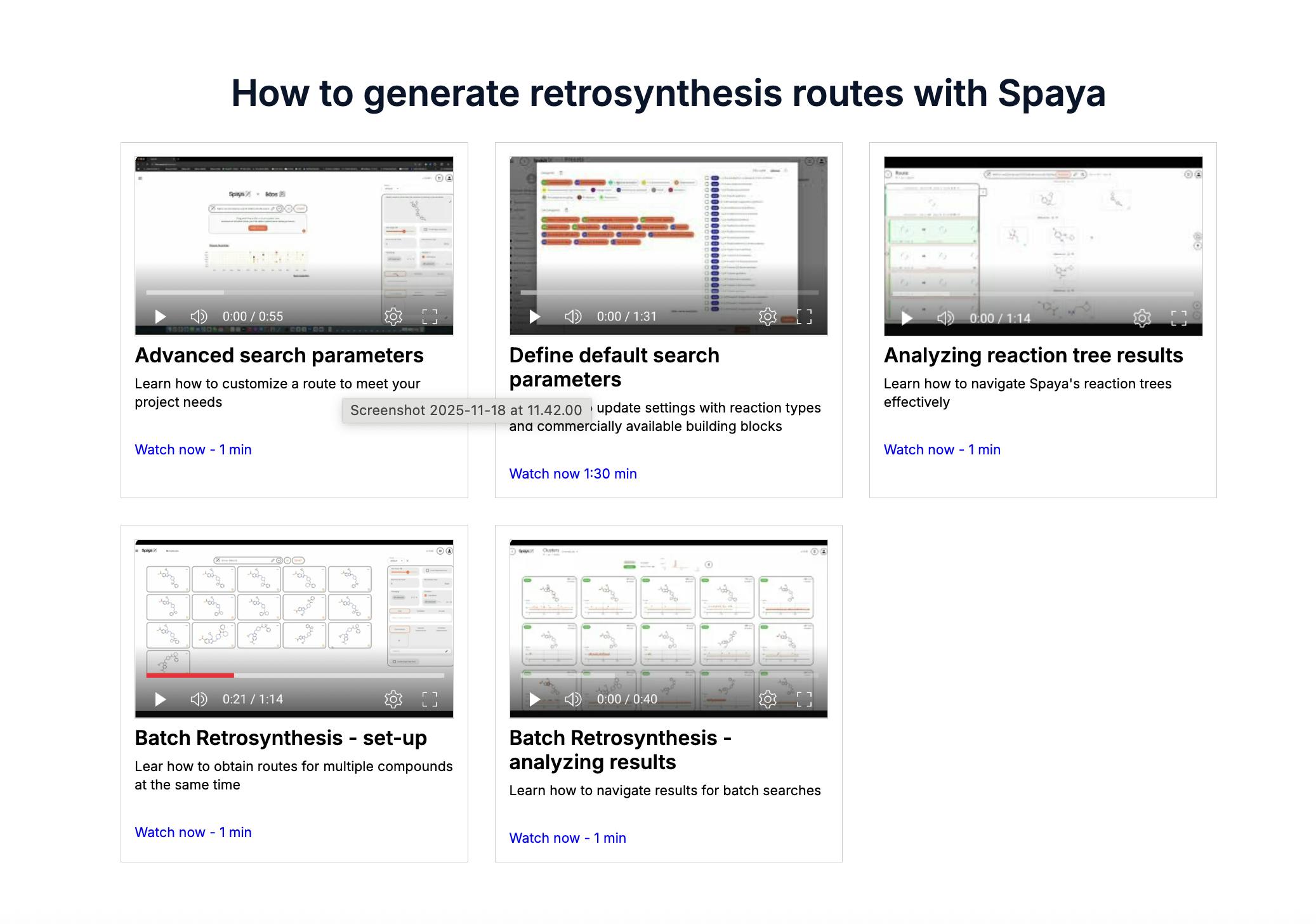 Spaya Training page picture