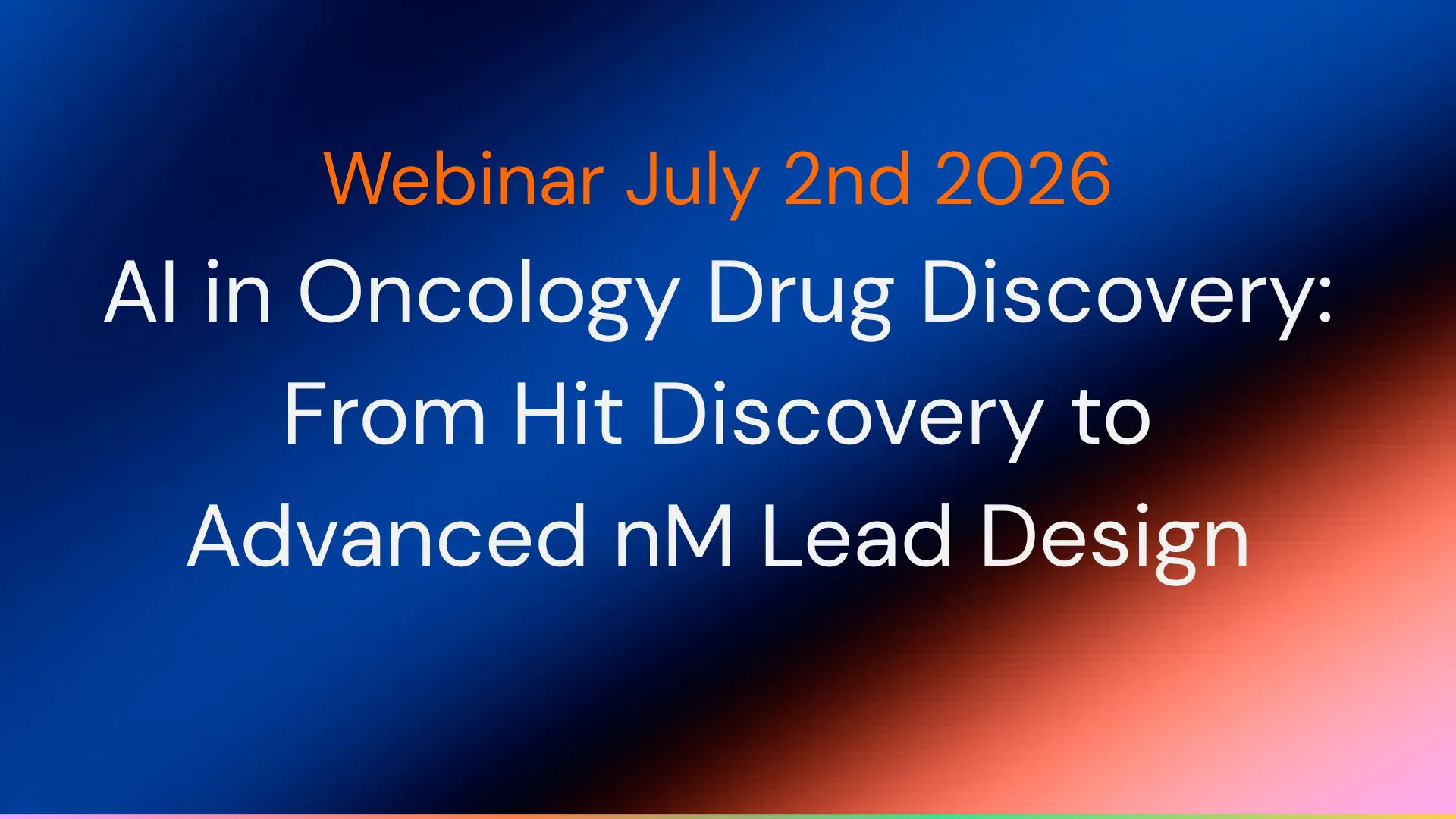 Join us for a webinar with Iktos' Drug Discovery team!