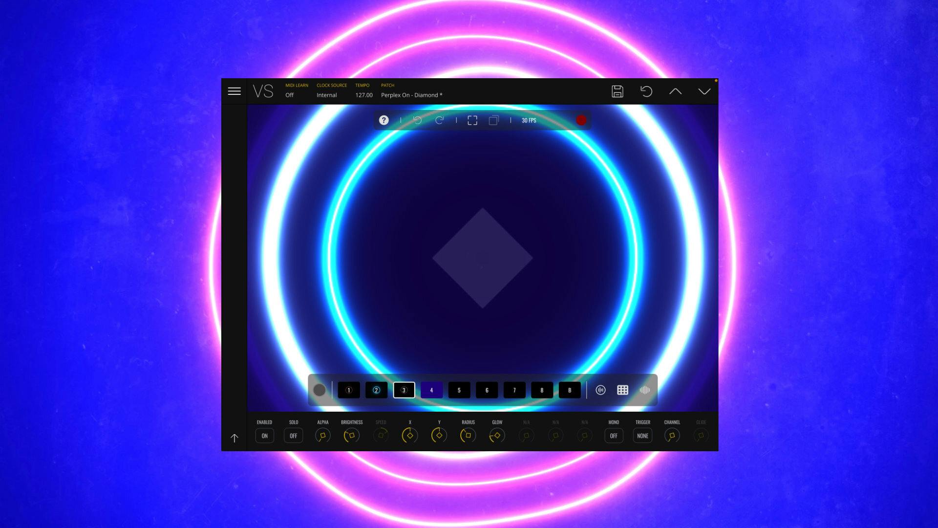 VS - Visual Synthesizer is a tool for music and visual effects