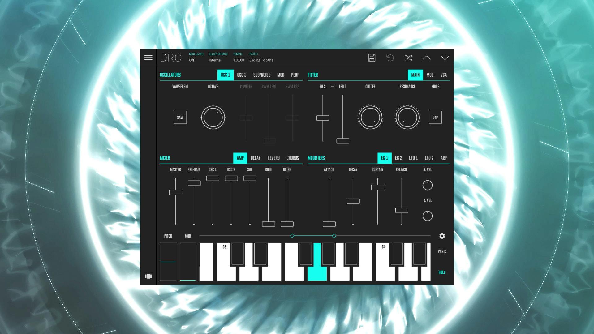DRC - Polyphonic Synthesizer gives a vintage sound to your music