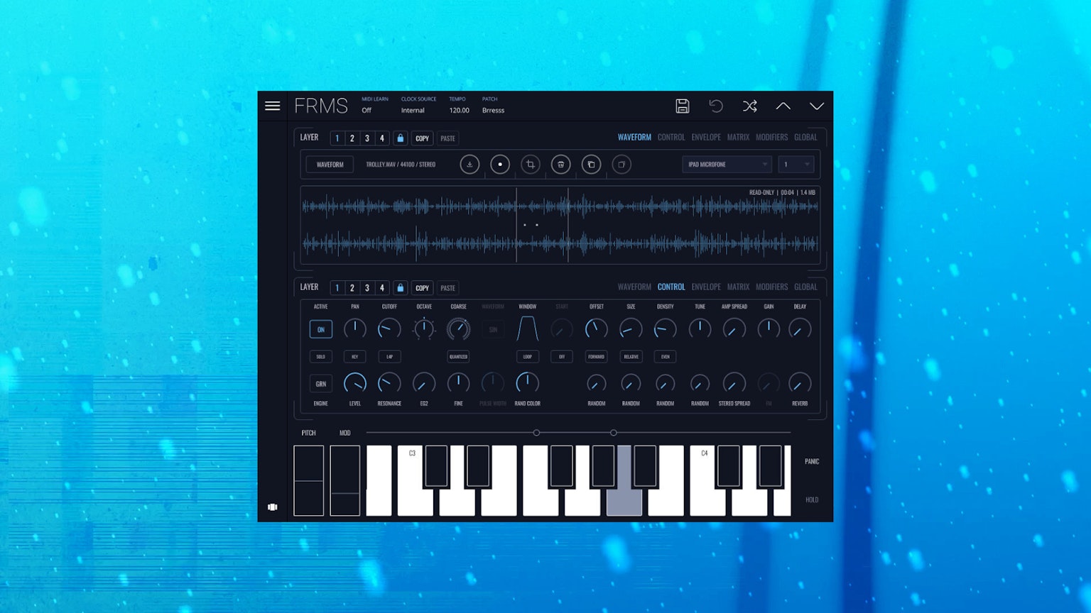 FRMS - Granular Synthesizer helps you make music using grains