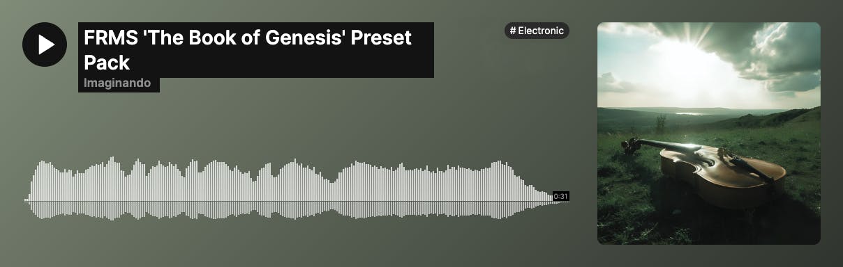 FRMS 'The Book of Genesis' Preset Pack Soundcloud