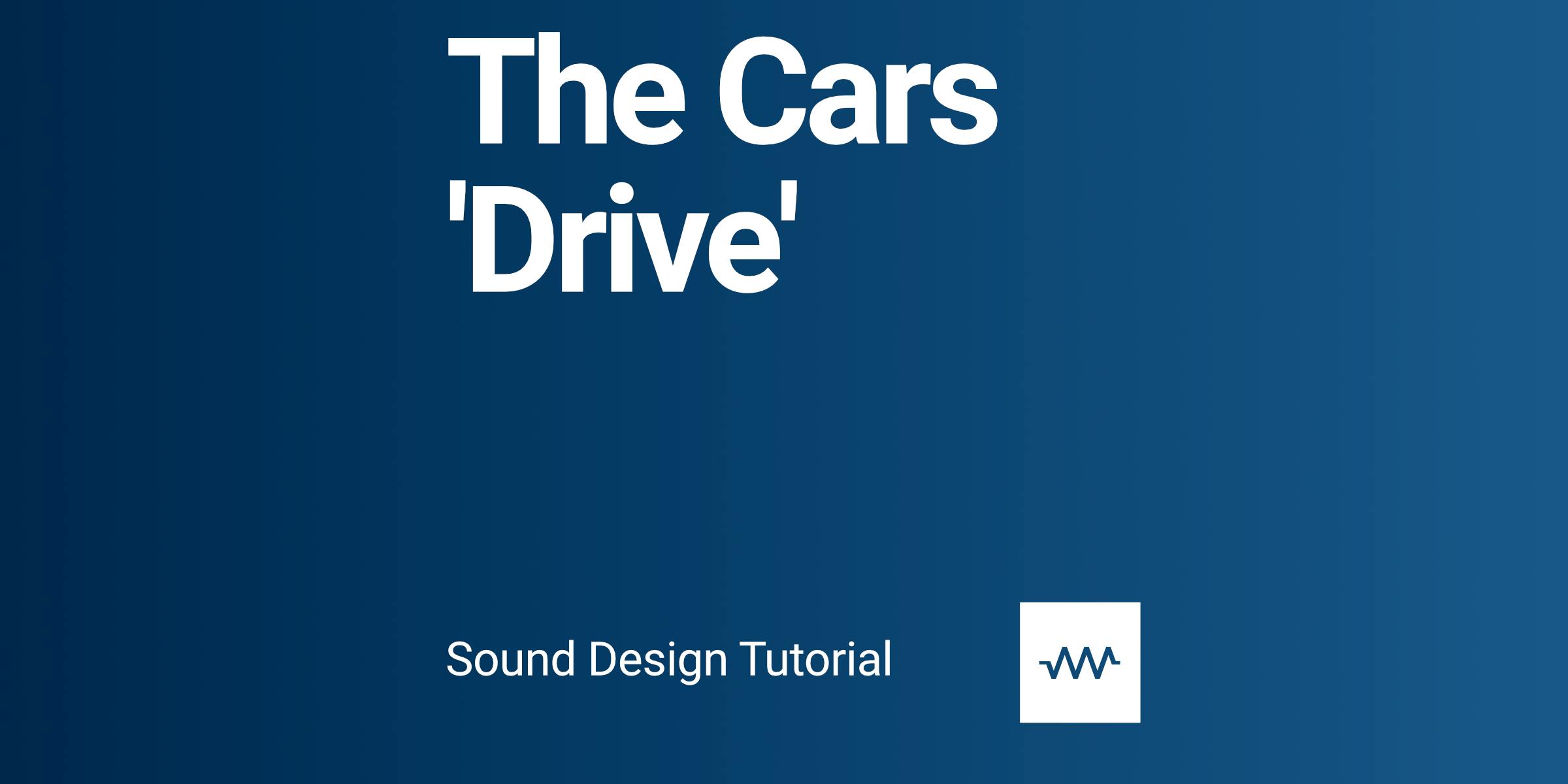 The Cars 'Drive' - How to make with DRC