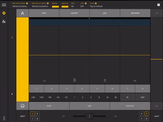 TKFX Traktor DJ controller app for iPad with remote control over decks and effects during live sets