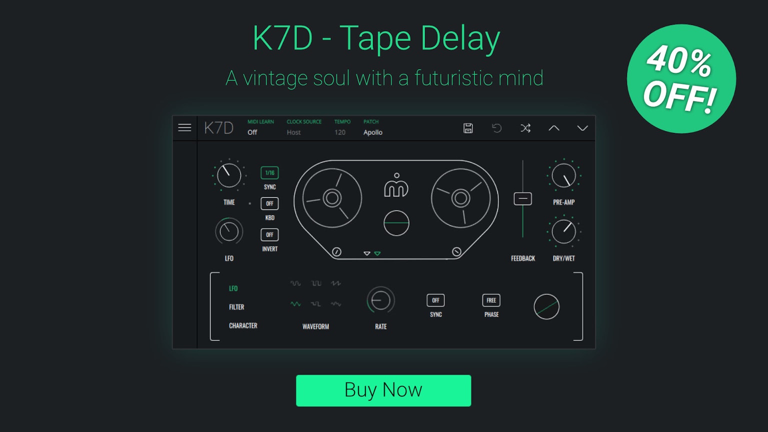 40% Off K7D Tape Delay