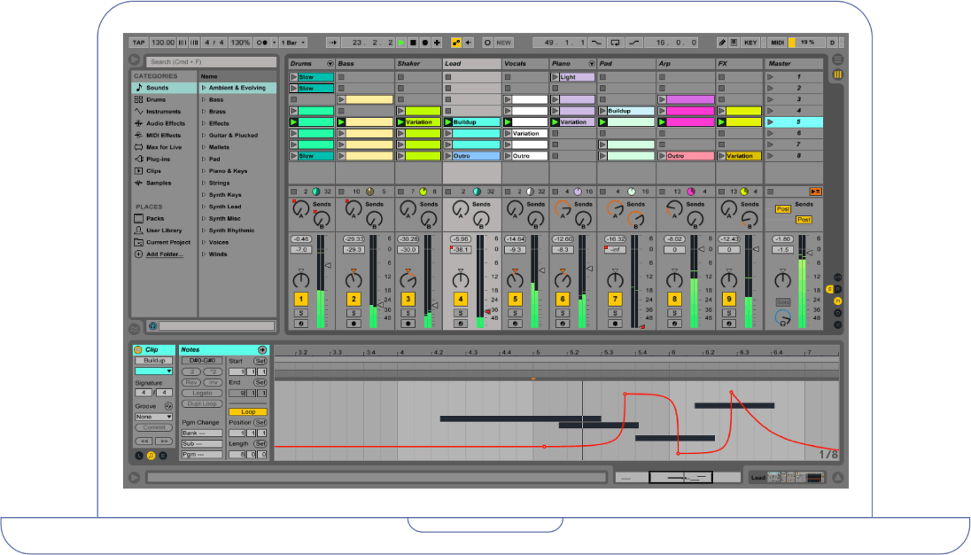 Polyphonic Synthesizer for Desktop and Mobile DRC Imaginando