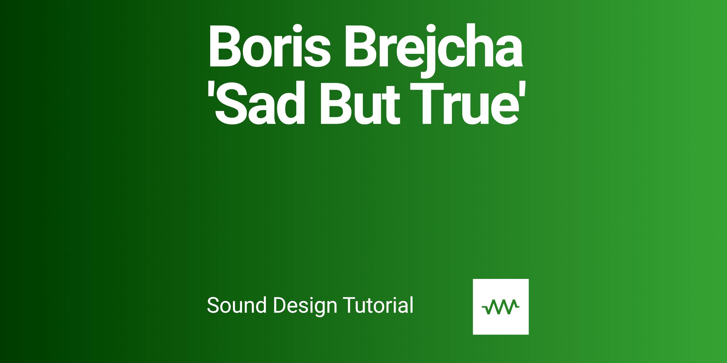 Boris Brejcha 'Sad But True' How to make with DRC