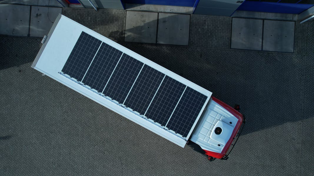 Hitachi truck powered with solar energy