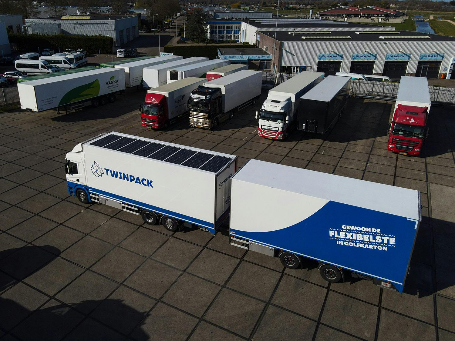 Van der Linden' solar-powered truck with the SolarOnTop technology.