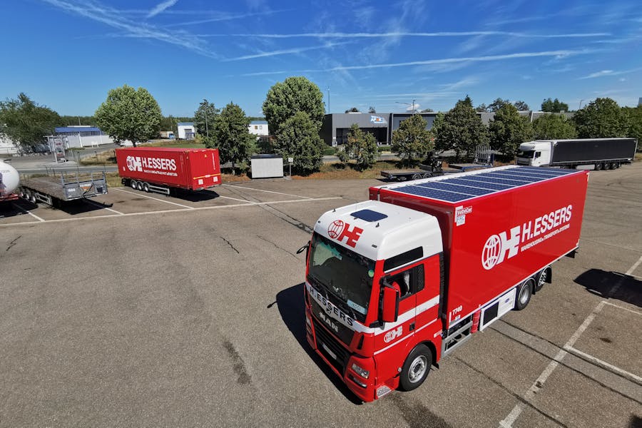 H.Essers powers its truck with solar panels through SolarOnTop