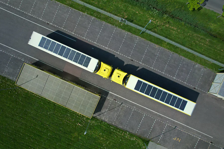 Semi-trailer I�City�trailer with SolarOnTop
