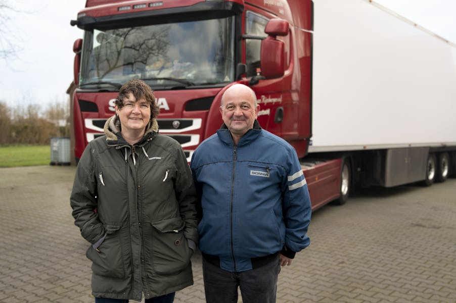 Van Rijnsbergen truck with roof-mounted solar panels generating green energy using SolarOnTop technology