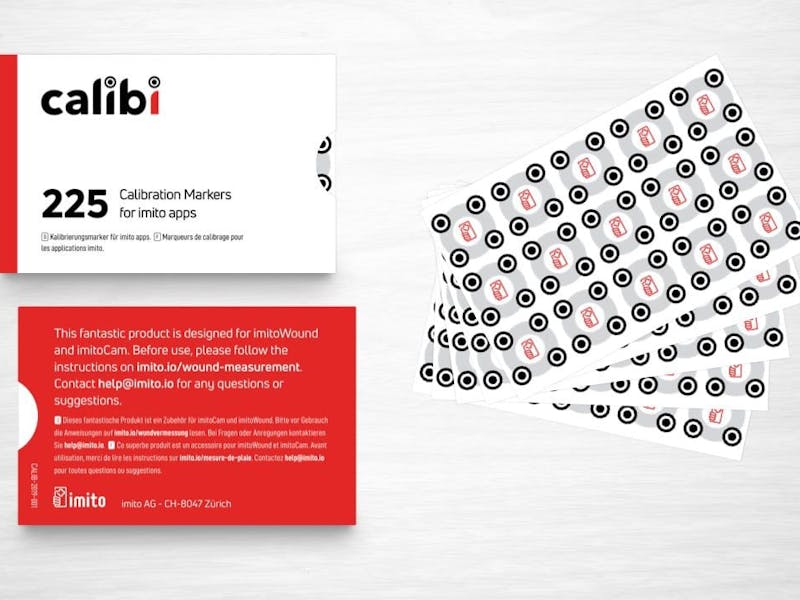 New imito calibration markers for direct wound measurement