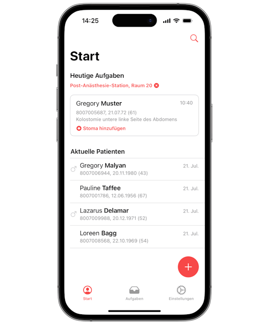 imitoWound - Wundvermessung pro Patient speichern