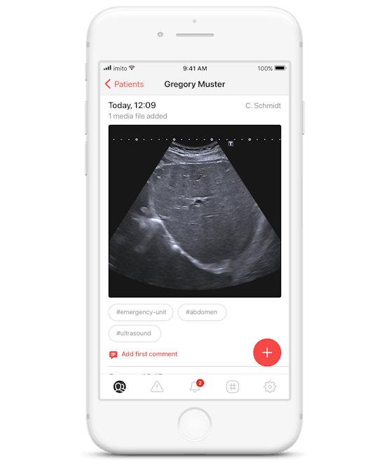 Ultrasound images on the smartphone