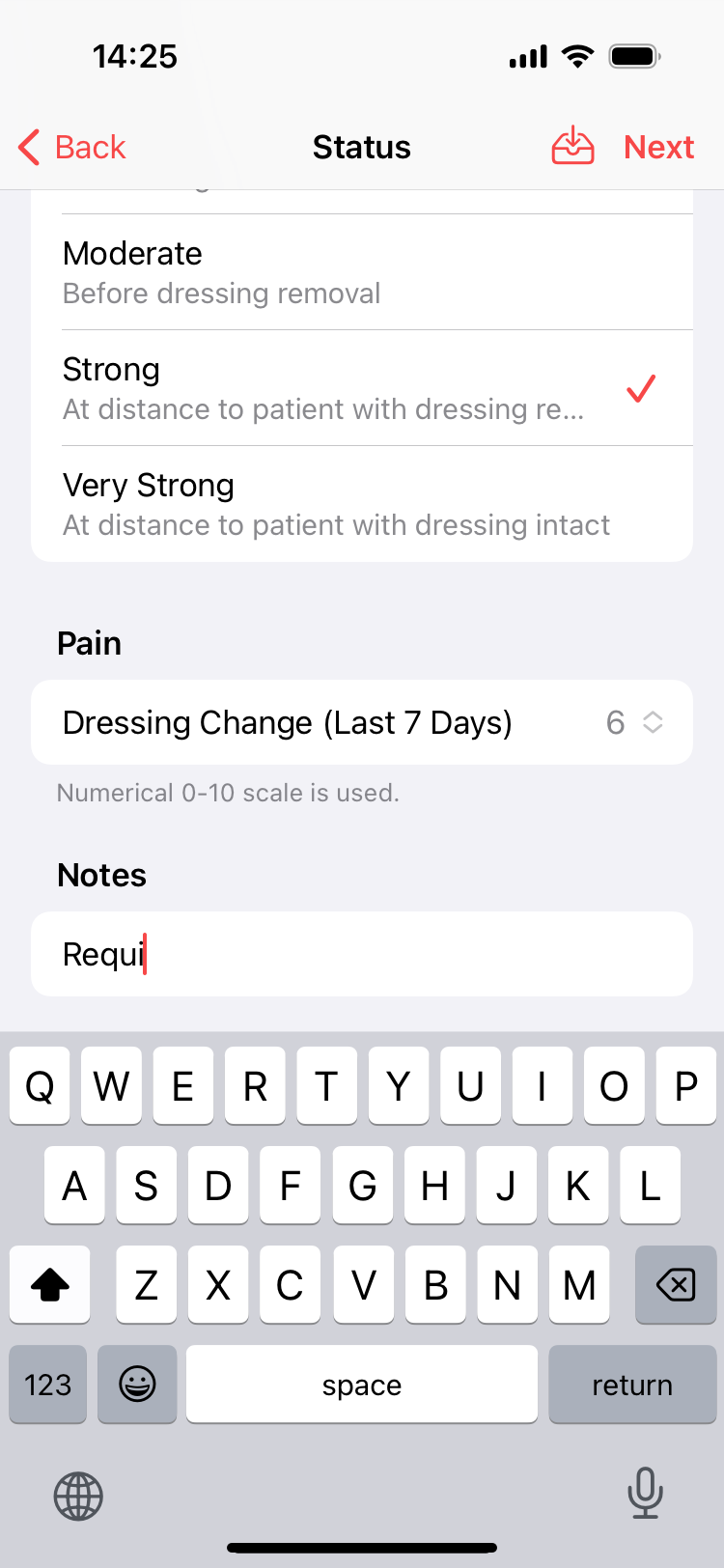 Application de mesure des plaies - imitoWound