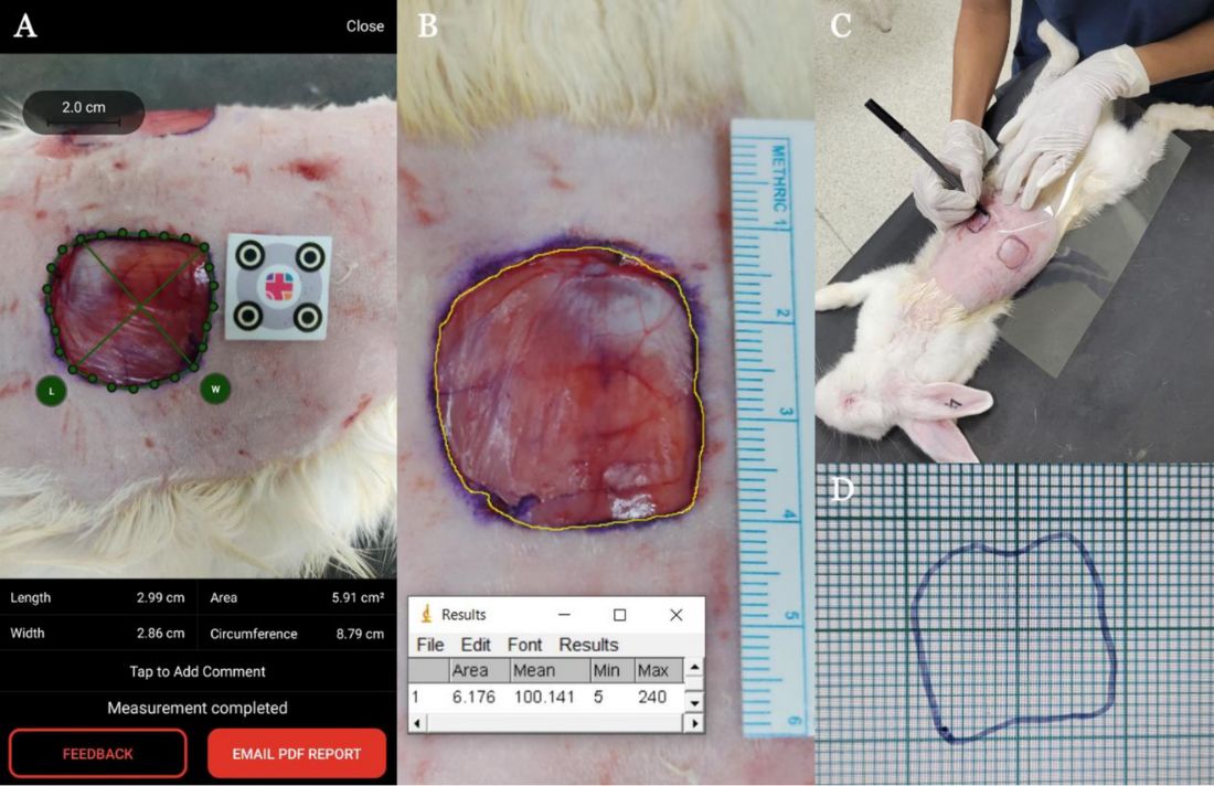ImageJ vs. application de mesure des plaies pour petites plaies - Sharun et al.