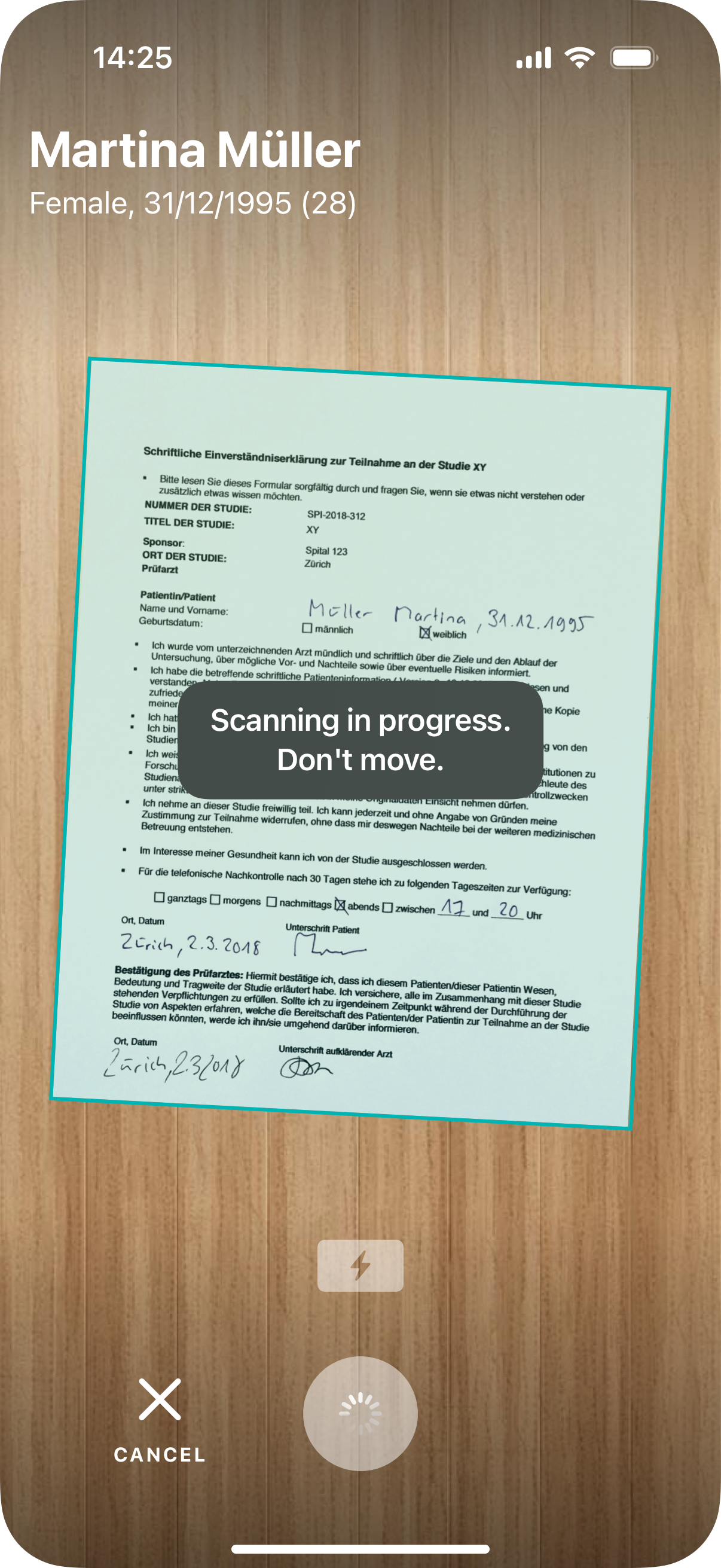 imitoScan - Scanning a Document