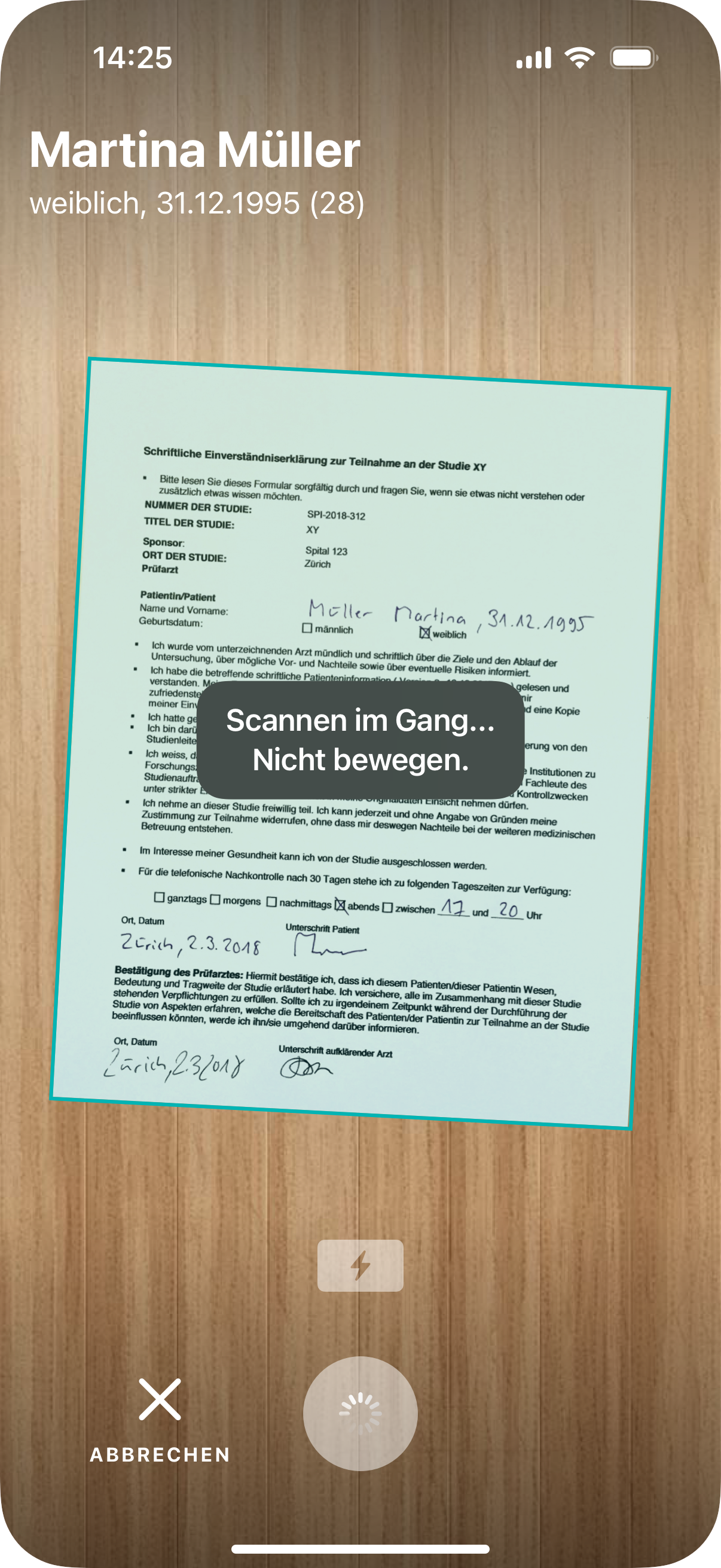 imitoScan - Scanning a Document