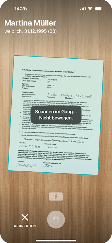 imitoScan - Scanning a Document