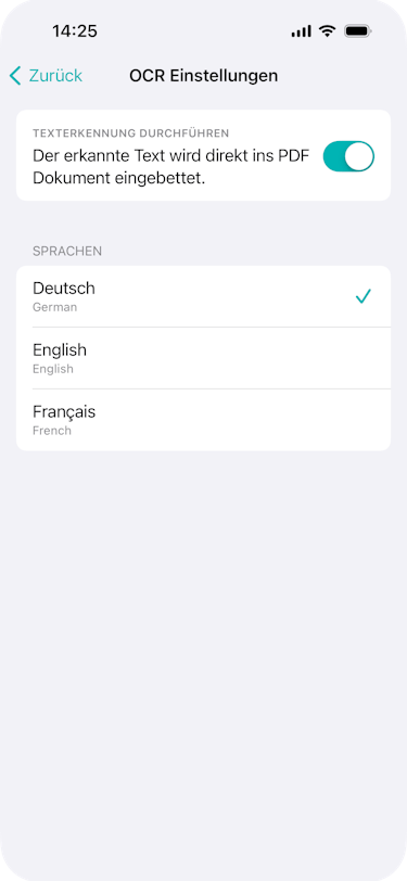 imitoScan - OCR Settings