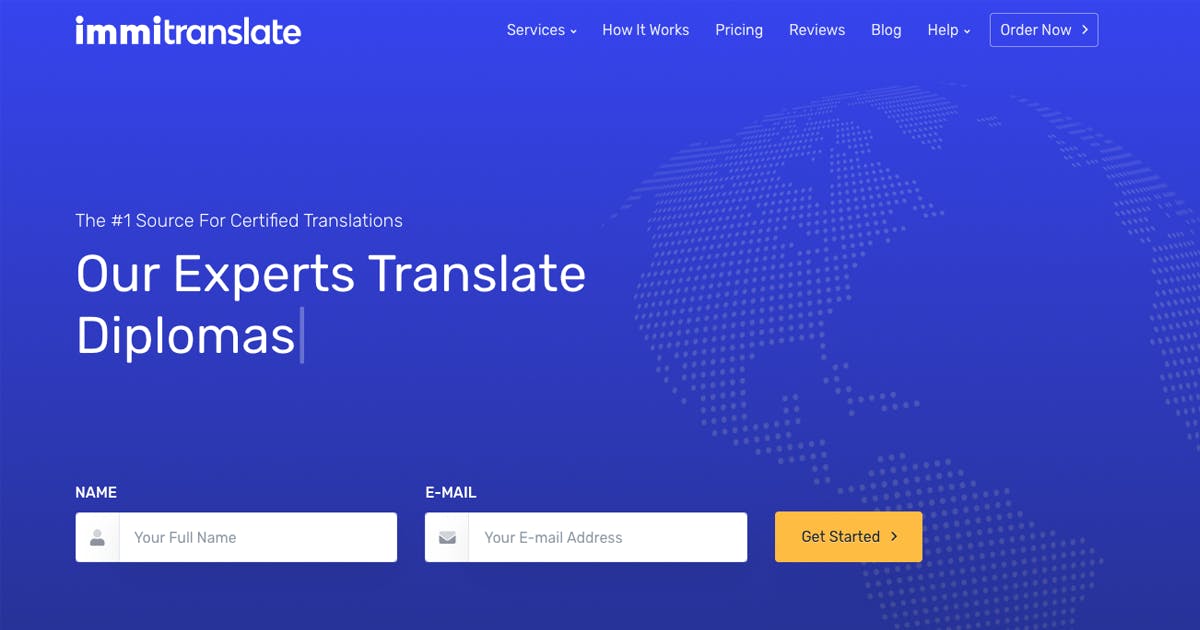 ImmiTranslate.com Homepage