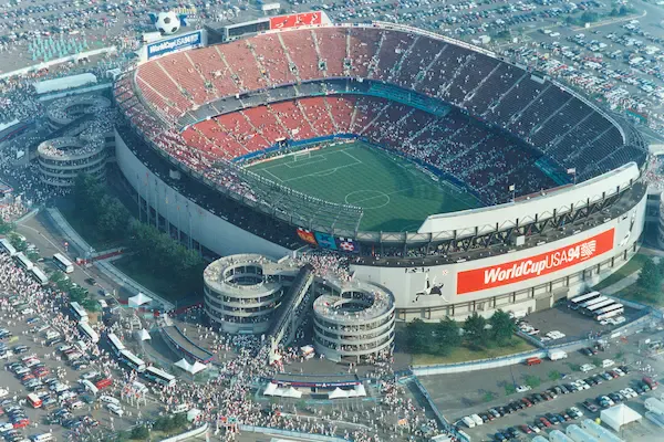 Aerial view of Giants Stadium prior to a 1994 World Cup Match.