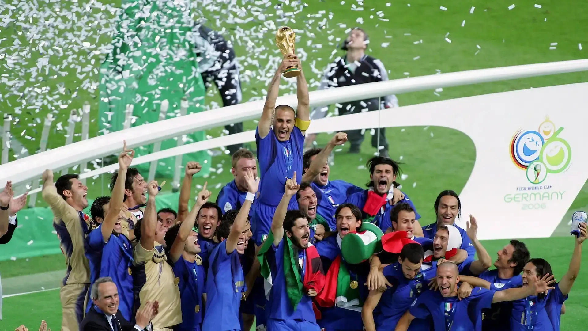 Italy celebrating winning the 2006 FIFA World Cup