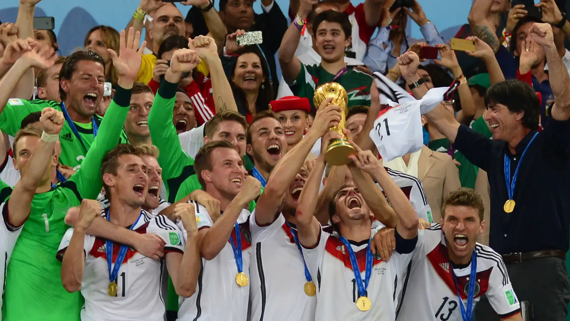 Germany celebrating winning the 2014 FIFA World Cup
